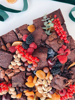 Festive Brownie and Fruit Platter